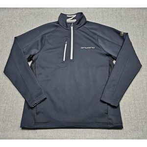 Zero Restriction Pullover Mens Large Blue Tour Series 1/4 Zip Golf Performance
